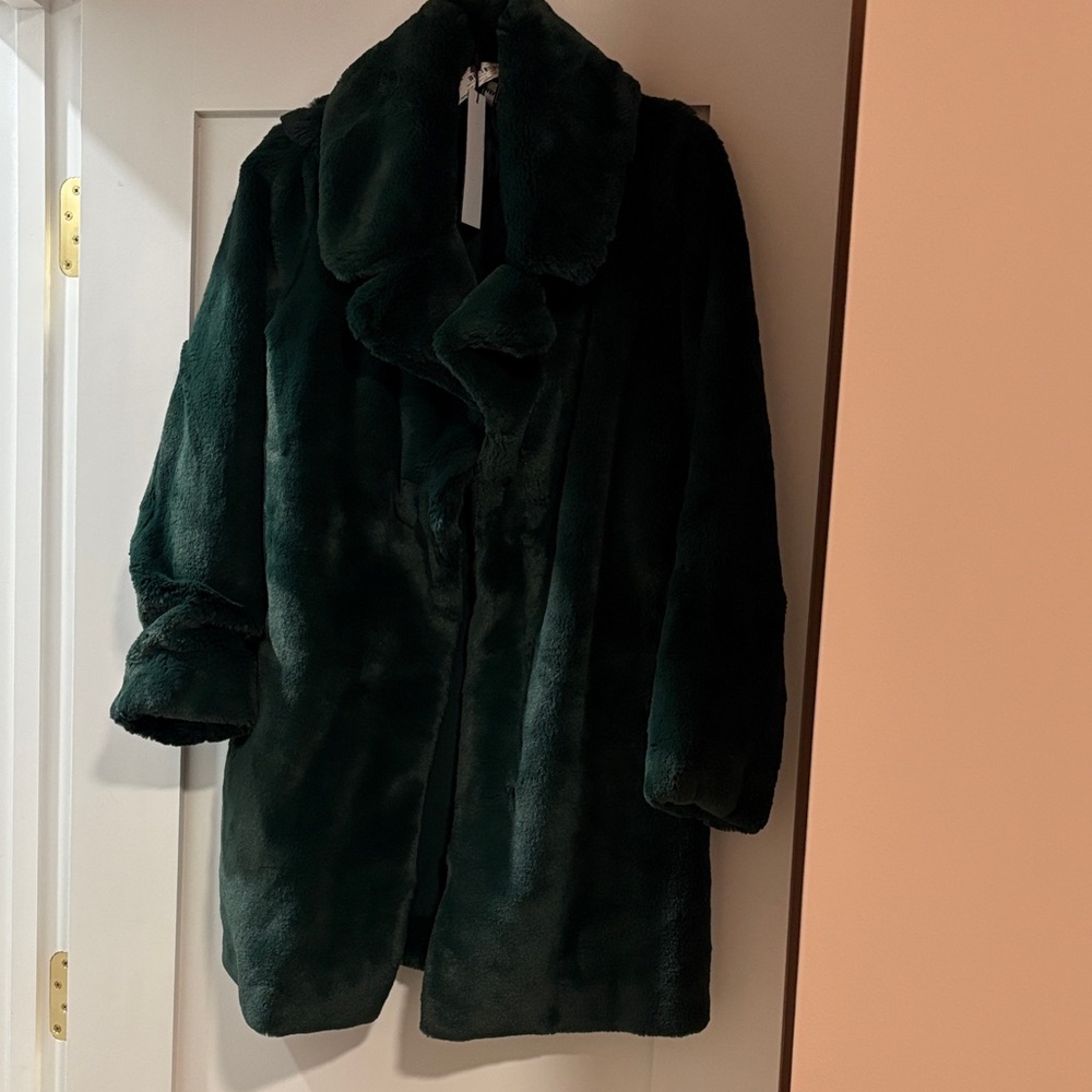 BCBG Dark Green Teddy Jacket